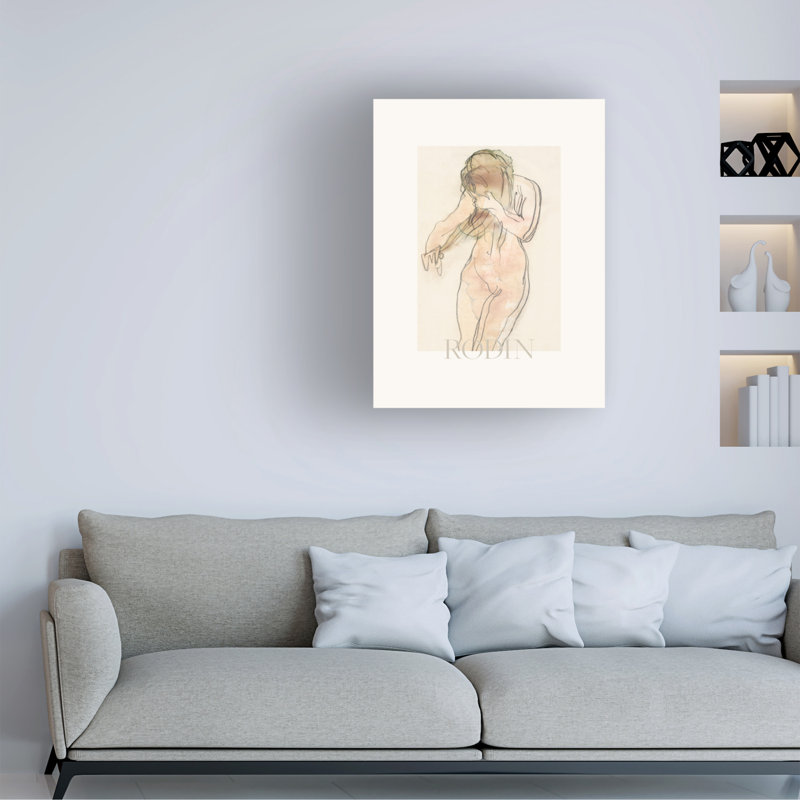 Étude de nu sur toile, H 19 po x l 14 po x P 2 po