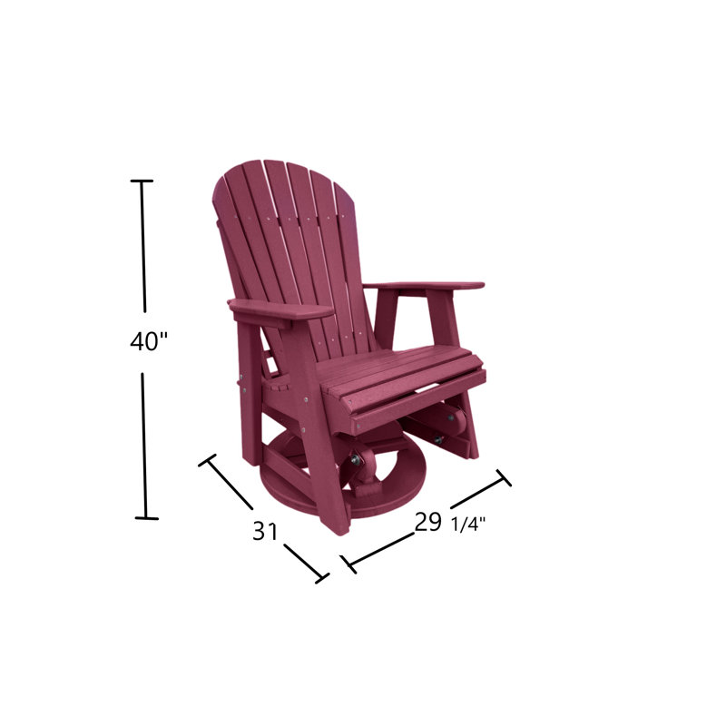 Chaise de patio pivotante Agamenn, Rouge foncé