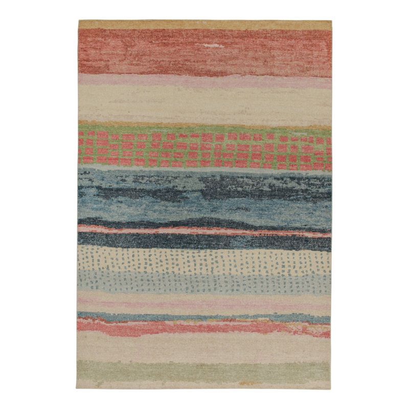 Rug & Kilim’S Distressed Abstract Rug In Polychromatic Pattern, Rectangle 12' x 18'