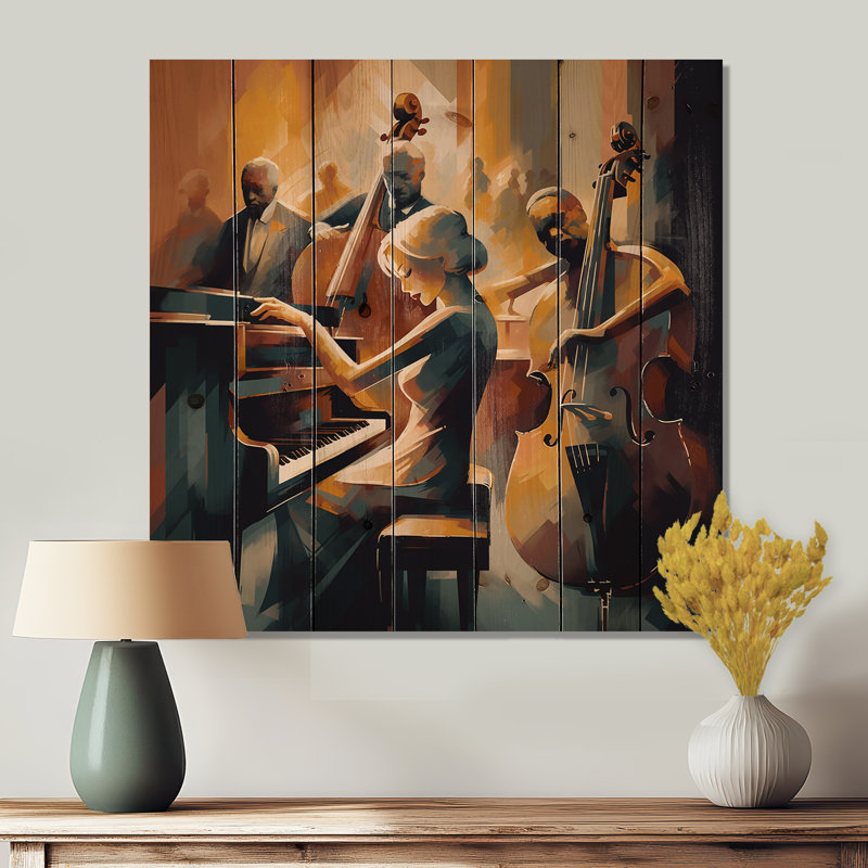 Helveston - Panneaux de décoration murale en bois musical, H 25 po x l 25 po