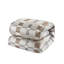 Édredon grand 8 pièces taupe avec design multicolore, élégance transitionnelle, motif damier, chaleur toute l'année et matériaux hygiéniques-118916104