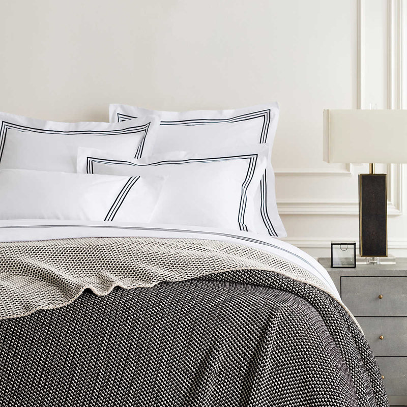 Trio Black Flat Sheet, Twin/Twin XL Flat Sheet