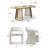 6- Person Dining Table Sets With Extendabe Oval Table & 6 Upholstered Fabric Dining Chairs-1069440394
