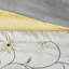 Édredon jaune grand 7 pièces - Motif brodé, comprend taies décoratives, coussins décoratifs, jupe de lit, motif floral lavable à la machine, soie synthétique, édredon, jupe