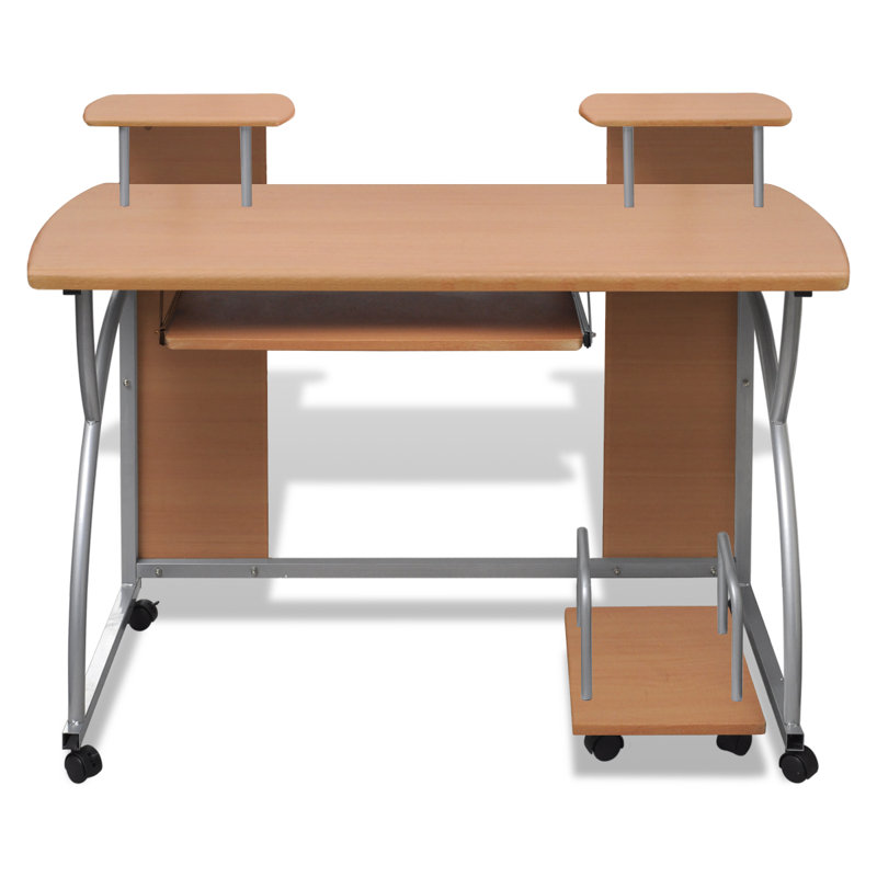 Rectangular Writing Desk, Brown, 88.5cm H x 110cm W x 52cm D