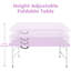 Table pliante portative mauve pâle de 4 pi avec poids maximum 135 kg pour l'intérieur et l'extérieur-672024602