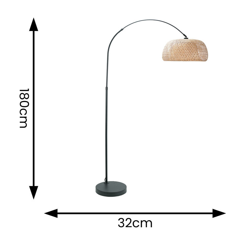 Rinnah 180cm Matte Traditional Floor Lamp