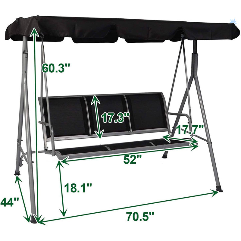 Deray Double Swing Chair with Stand