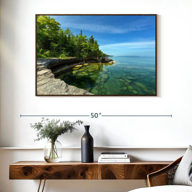Photographie de Paradise Cove, Cadre flottant noyer, 40 po x 27 po