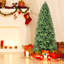 Arbre de Noël 5 pi avec 756 pointes et 250 lumières à DEL blanc chaud - branches mixtes en PVC + PE, structure à charnières pour une installation facile, support en métal pour un soutien solide, décoration des Fêtes luxueuse-118032860