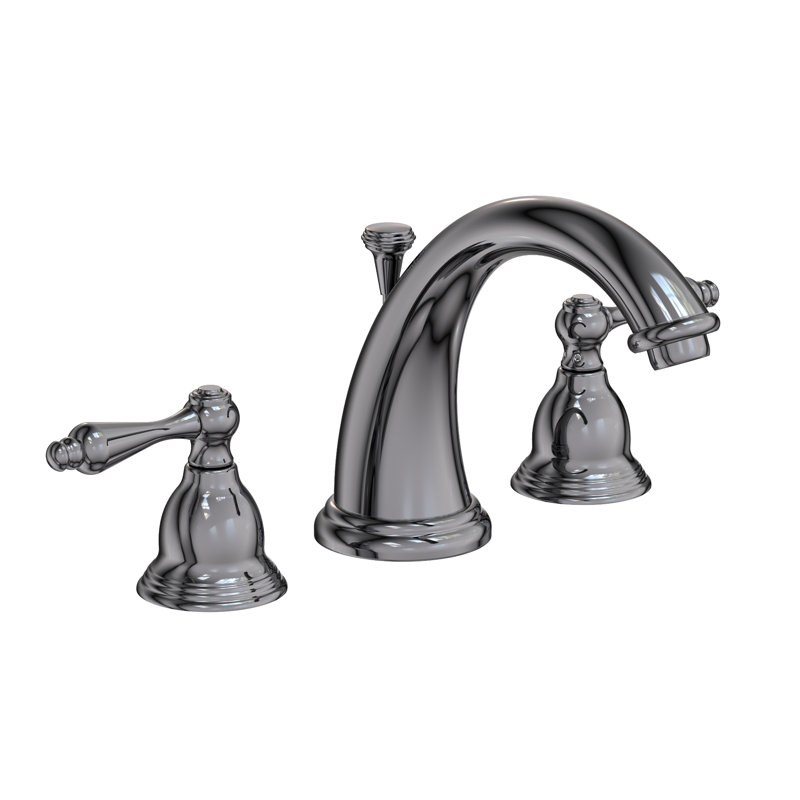 Seaport Widespread Bathroom Faucet with Drain Assembly, Midnight Chrome