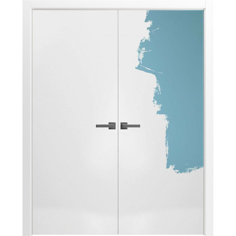 Portes françaises à panneaux en bois Planum, 56 po x 84 po, Avec une couche d'apprêt