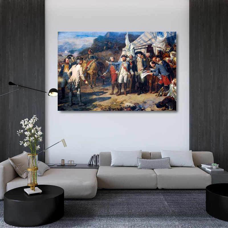 Art sur toile tendue avec la galerie Alcott Hill® Couder, Auguste, siège: Yorktown 59255, H 33 po x l 48 po