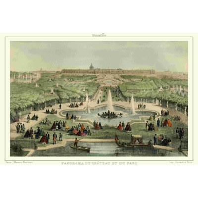 Panorama Du Chateau Et Du Parc - Painting on Canvas