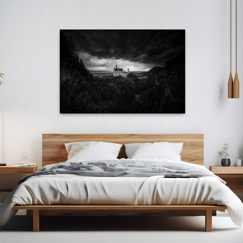 Art contemporain contemporain, forêt d'automne, H 40 po x l 60 po