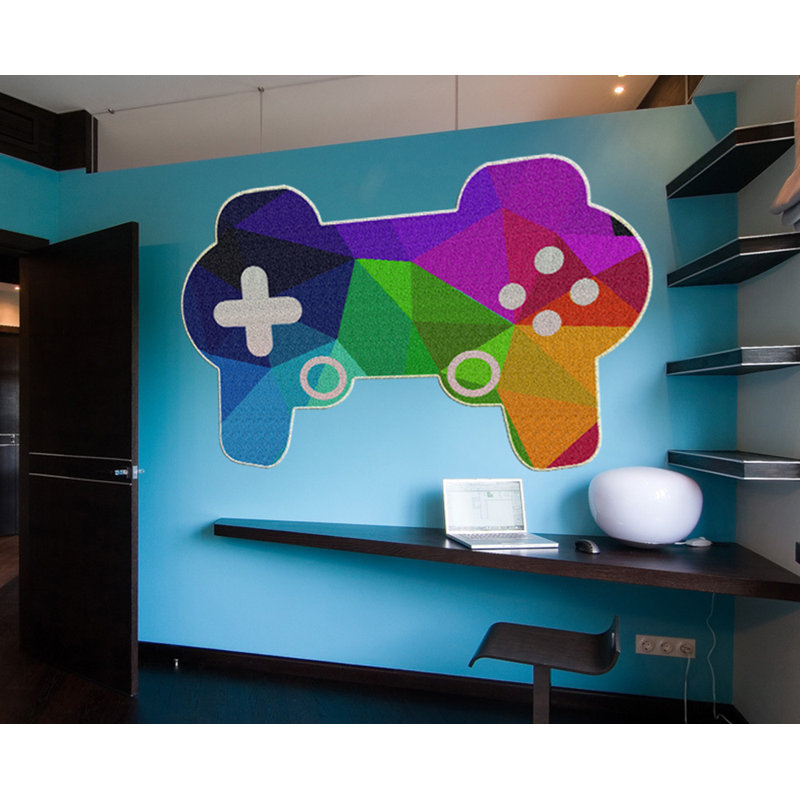 Décalcomanie murale de contrôleur de jeu, autocollant mural de jeu créatif pour les enfants garçons, décoration murale de chambre de jeu, autocollants muraux de contrôleur de jeu-GD527