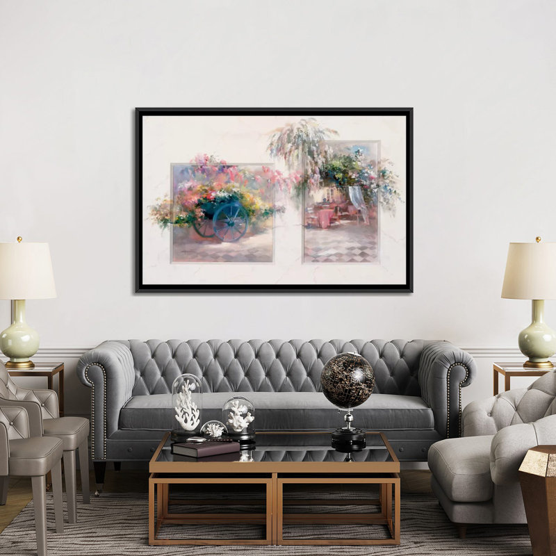 « entry », impression sur toile, H 18 po x l 26 po x P 1,5 po, Toile avec cadre noir, Pas de tapis