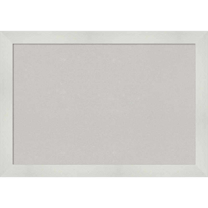 Panneau de liège gris, cadre blanc mosaïque - babillard, tableau d'organisation, tableau d'affichage, 28 po x 40 po