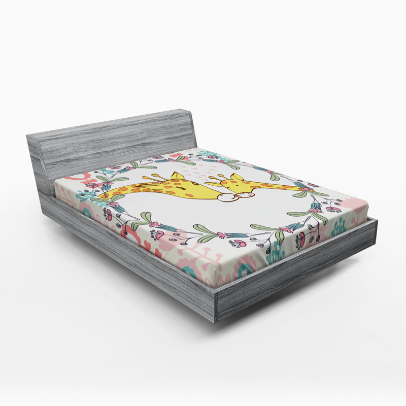 Giraffe Microfiber Fitted Sheet, Full Fitted Sheet