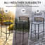 Tabouret de bar d'extérieur en métal 29,1 po 2 personnes-74736861-74736860