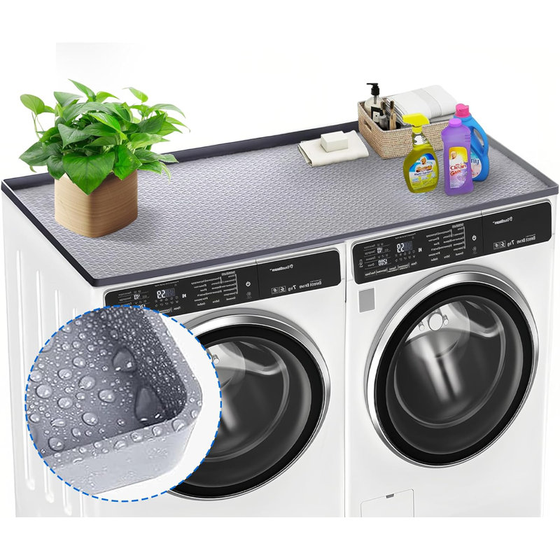 Non-Slip Silicone Washing And Dryer Countertop,Gray