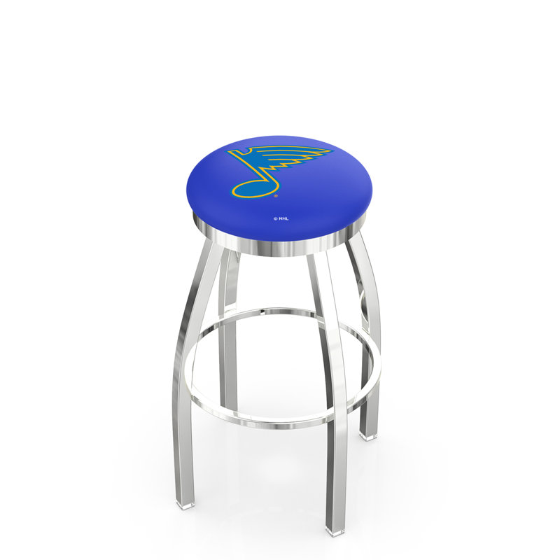 NHL Swivel Extra Tall Stool, St Louis Blues, Chrome, "Counter Stool (25" Seat Height)"