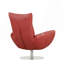 Chaise rembourrée en cuir véritable moderne