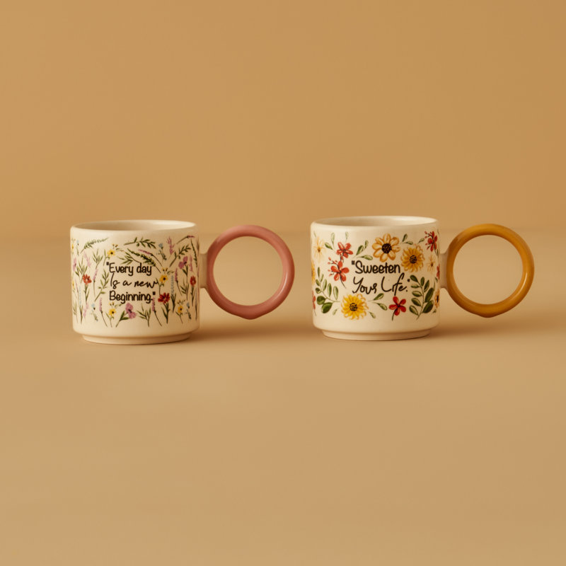 Flores Coffee Cup Set (2 Pieces)