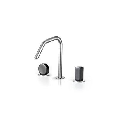 Acquaco Linki Io Deck Mount Three-Hole Widespread Bathroom Lavatory Faucet with 7-1/2'' Spout Reach