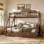 Lit superposé double XL/Queen avec tiroirs et étagères de rangement, sommier non requis-32174939