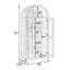 Une armoire de rangement arquée haute avec une lampe-892020589