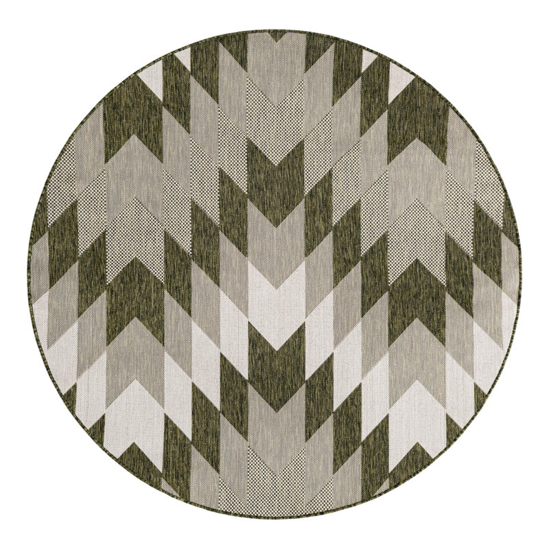 Blox Hower Indoor/Outdoor Area Rug, Round 6'1"