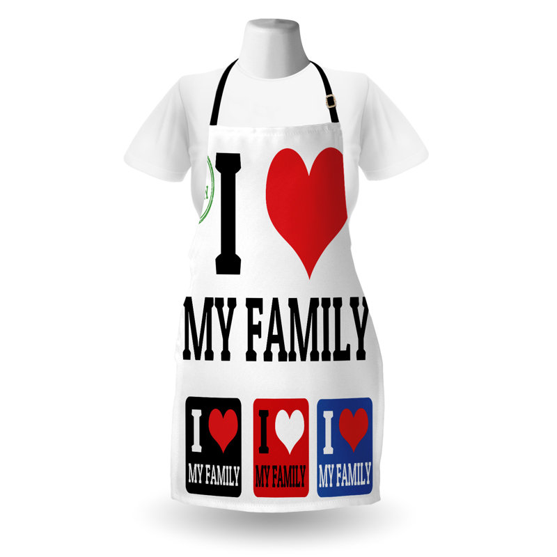Multicolore East Urban Home, tablier rétro unisexe, famille, taille adulte
