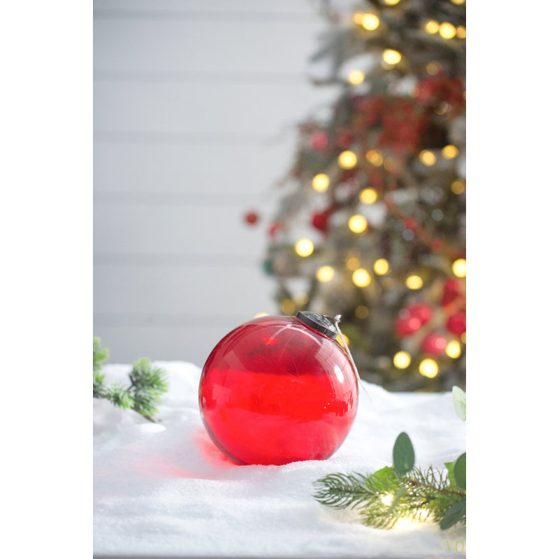 Ornement en verre 6 ", boules de Noël à suspendre pour des décorations de fêtes, ensemble de 3