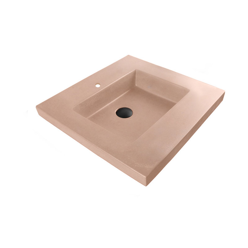 Newterra 24'' L Bathroom Sink, Clay, Single Hole