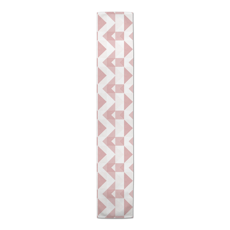 Cailidh Rectangle Polyester Table Runner, 72" x 16", Pink