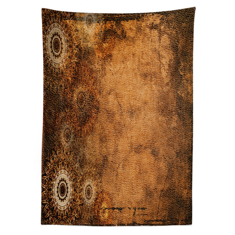 Aged Old Texture Print Tablecloth, 90" L x 60" W