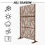 Écran d'intimité en métal avec pieds plus larges H 6 pi x l 4 pi Helary Tall Series-106637351