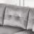 Sorrento 74"W Gray Velvet Reversible Sectional Sofa Chaise With LED Light-772686190