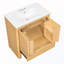 Meuble-lavabo de salle de bain avec lavabo en céramique avec portes et tiroir à fermeture en douceur et tablette réglable-818180018