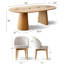 Ensemble de salle à manger rond à ovale de 46 à 83 po avec fauteuils demi-tonneau rembourrés-1369752081