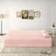 Canapé-lit moderne avec 2 coussins, canapé-lit convertible en velours côtelé rembourré de mousse, matelas pliant de 15 po pour le salon, lit d'invité, aucun assemblage requis-429010870
