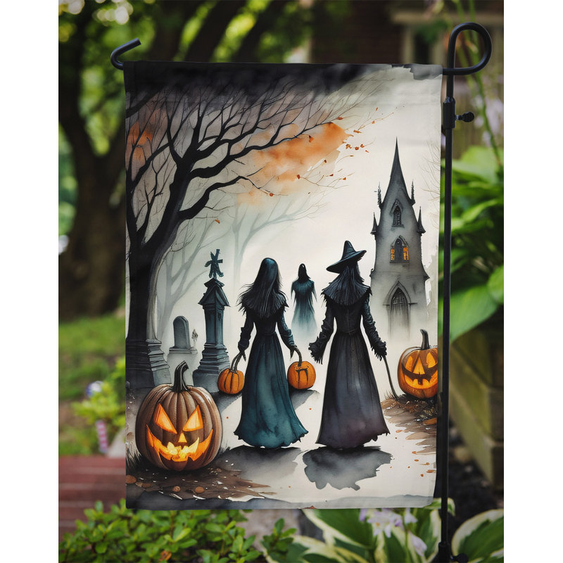 Vampires Spooky Halloween Garden Flag