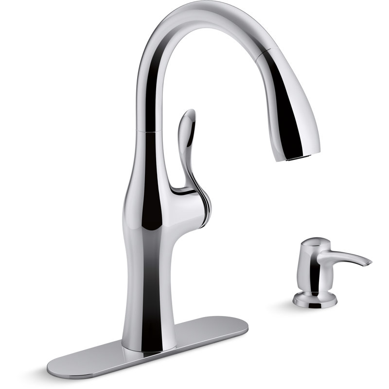 Alma Pull-Down Kitchen Sink Faucet With Two-Function Sprayhead, Vibrant Stainless