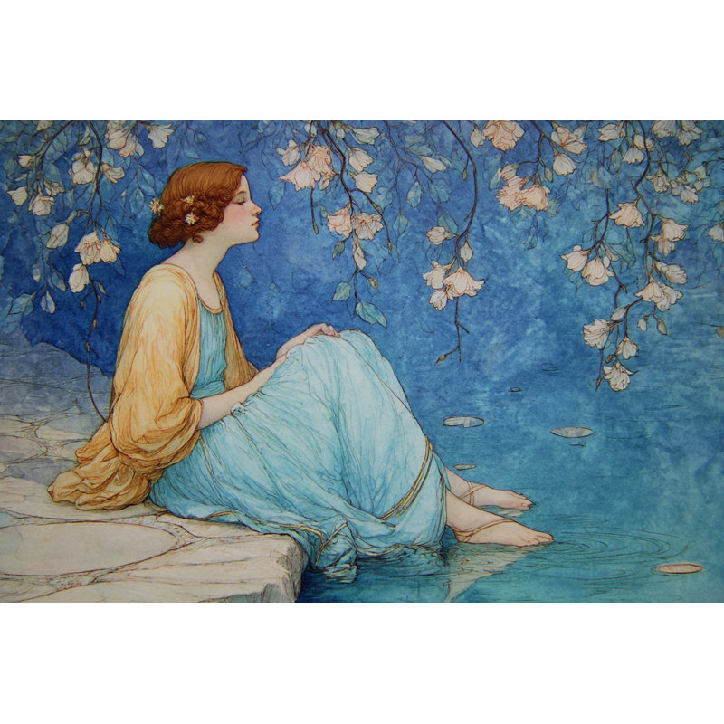 «Lakeside Reverie», art mural sur toile tendue, 16"W x 12"H x 1"D