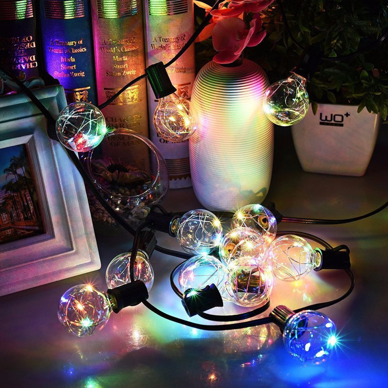30-ft 30-Bulb Color Changing Outdoor Globe String Light Shatterproof Low Voltage Output