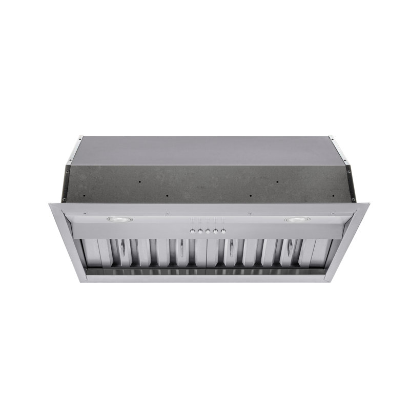Hotte intégrée 36 pouces 600 CFM convertible en noir