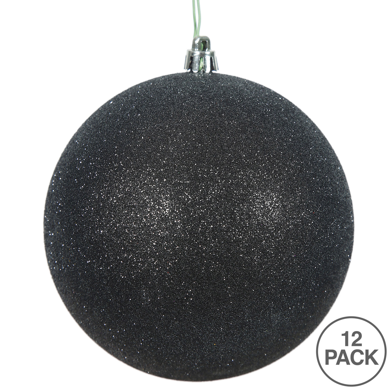 Holiday Décor Ball Ornament, 2.75", Black
