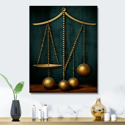 Abstract Geometric Balance Act - Art mural géométrique en métal