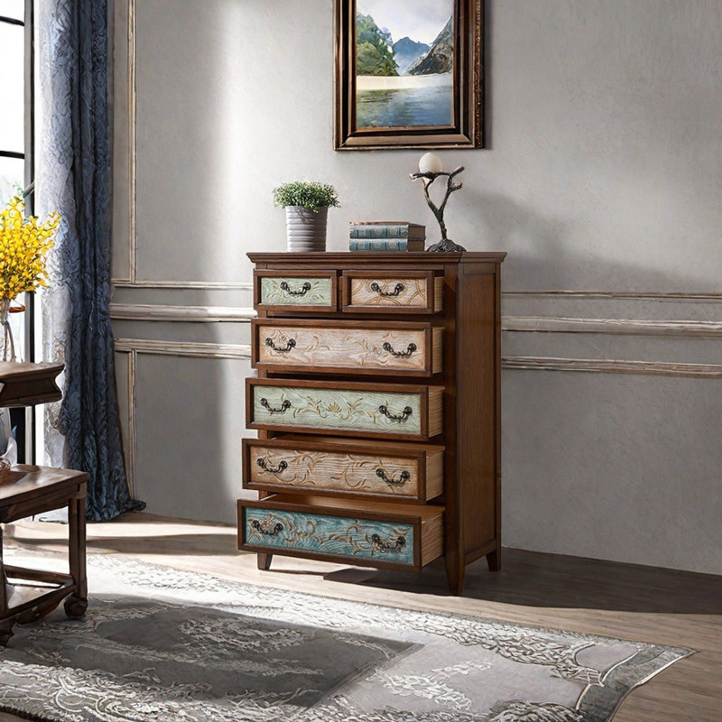 Painted multi-purpose drawer accent chest, 43.31" H x 31.5" W x 15.75" D